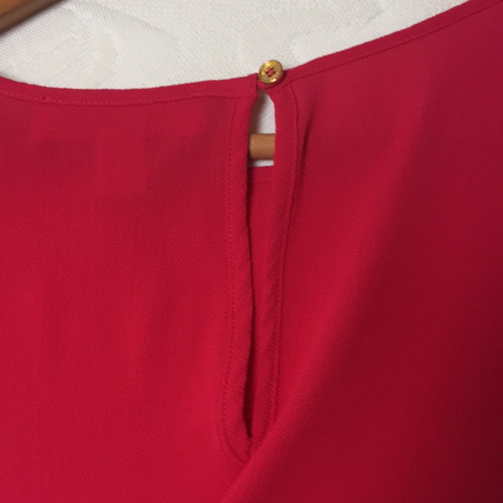 Michael Kors Deep Pink/Fuscia Bell Sleeve Blouse L - Picture 2 of 4